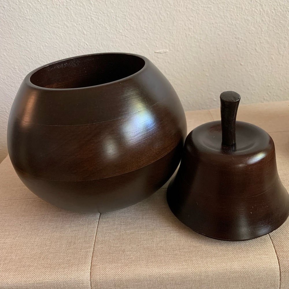 Mango Wood Pear Shaped Canister